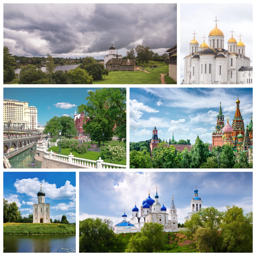 Пять столиц Руси-России (Старая Ладога, Великий Новгород, Владимир, Боголюбово, Москва)